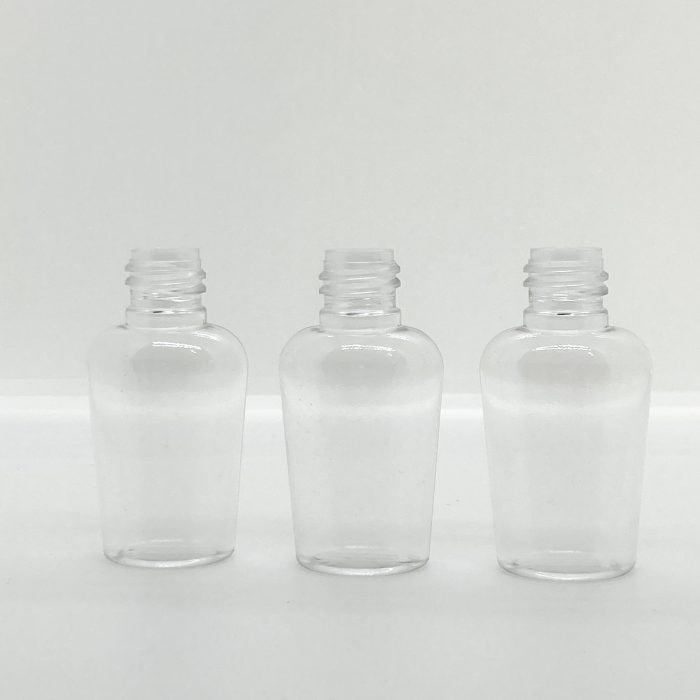 Plastmasas pudeles 30 ml , caurspīdīgas