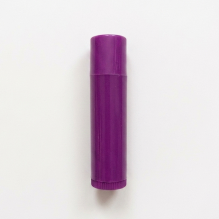tumši violeta lūpu balzāma tūbiņa